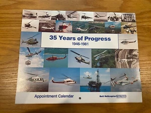 1946-1981 Bell Helicopter Textron Appointment Calendar Bell XV-15 206 Cobra AH-1 - Picture 1 of 14