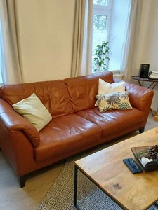 Domicil Ledersofa, 2,5 Sitzer, Modell: Principessa, in Terracotta-Braun - Bild 1 von 10