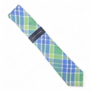 Cravatta uomo Tommy Hilfiger festiva a quadri verde classica 3" misto seta 69,5€ - Foto 1 di 3