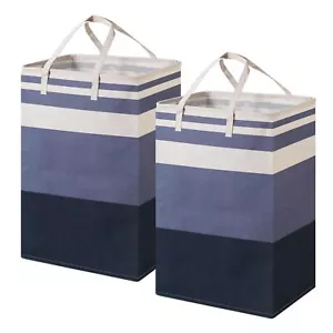 2 Pack Large & Tall Laundry Basket Waterproof Laundry Hamper Collapsible Tall... - Picture 1 of 7
