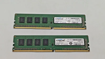 2 x 4GB (8GB) Crucial CT4G4DFS8213 PC4-17000 DDR4 PC2133 UDIMM RAM CL15 1.2V - Image 1 of 4