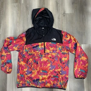 The North Face Printed Novelty Fanorak Mr.Pink Jacket Windbreaker Size XL - Picture 1 of 5
