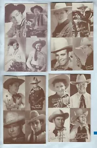 4 tarjetas arcade de Gary Cooper, Bob Steele, Tex Ritter y otras estrellas de cine de vaqueros - Imagen 1 de 2