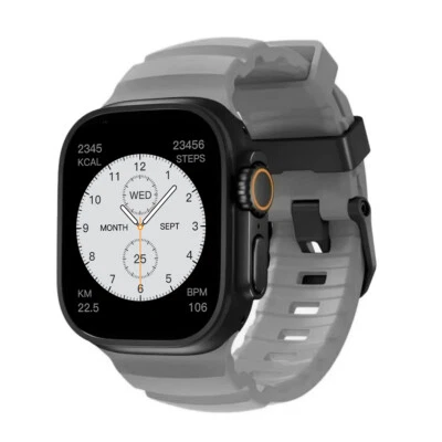 Correa deportiva de silicona para Apple Watch Ultra 10 9 Ultra2 SE 8 7 6 5 4 3 2 1 correa Foto 1 de 4