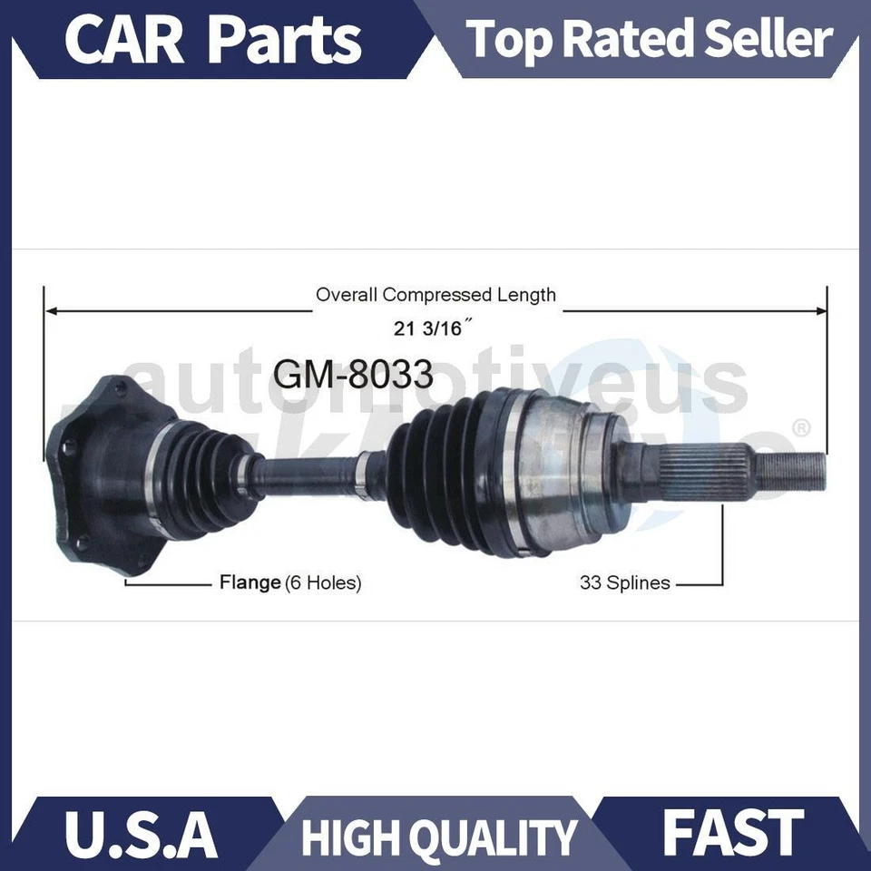 Front Left CV Axle Shaft CV Joint TrakMotive For Chevrolet Avalanche 1500 2003 - Image 1 of 1