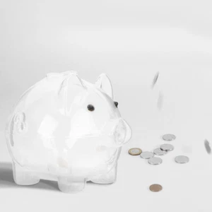 Linda alcancía de vidrio transparente para niños ahorros para adultos niños - Imagen 1 de 12