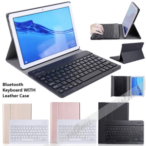 For HUAWEI MediaPad T5 10 Tab 5 8.0" 10.1" Leather Case Cover Wireless Keyboard - Picture 1 of 44