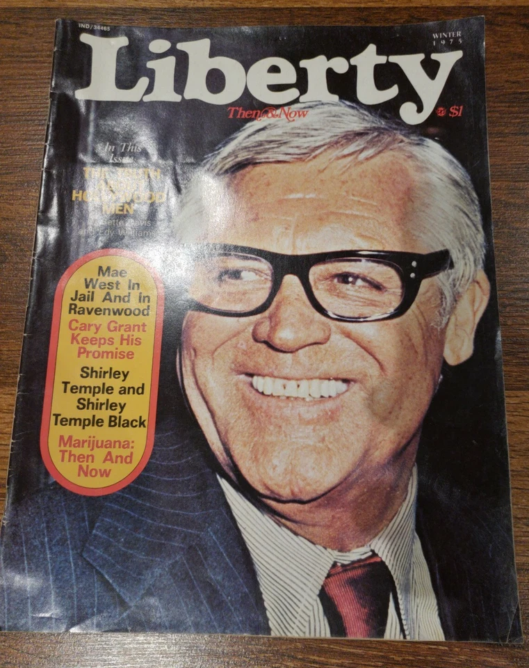 Liberty Magazine Winter 1975 Cary Grant Mae West Shirley Temple  Foto 1 de 4