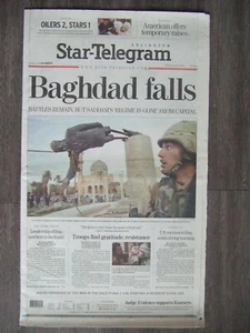 Arlington Star-Telegram - Baghdad falls - April 10, 2003 - Picture 1 of 2