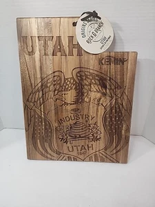 Totally Bamboo State of Utah Patriotic Industry cutting serving board NWT - Picture 1 of 7
