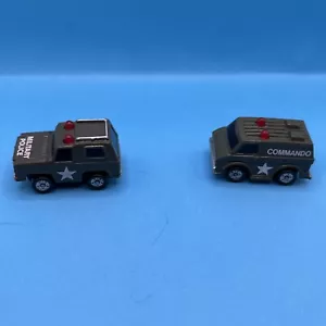 Majorette Mini Micro Sonic Flashers Commando Van In Military Green SUV Lot x2 - Picture 1 of 6