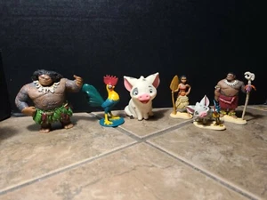Disney Moana PVC Figuren Spielzeug Konvolut Figuren, Tortenaufleger.  6 insgesamt - Bild 1 von 12