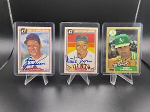 TONY LARUSSA MONTE IRVIN LOU BOUDREAU AUTOGRAPHED CARDS HALL OF FAMERS GET ALL 3