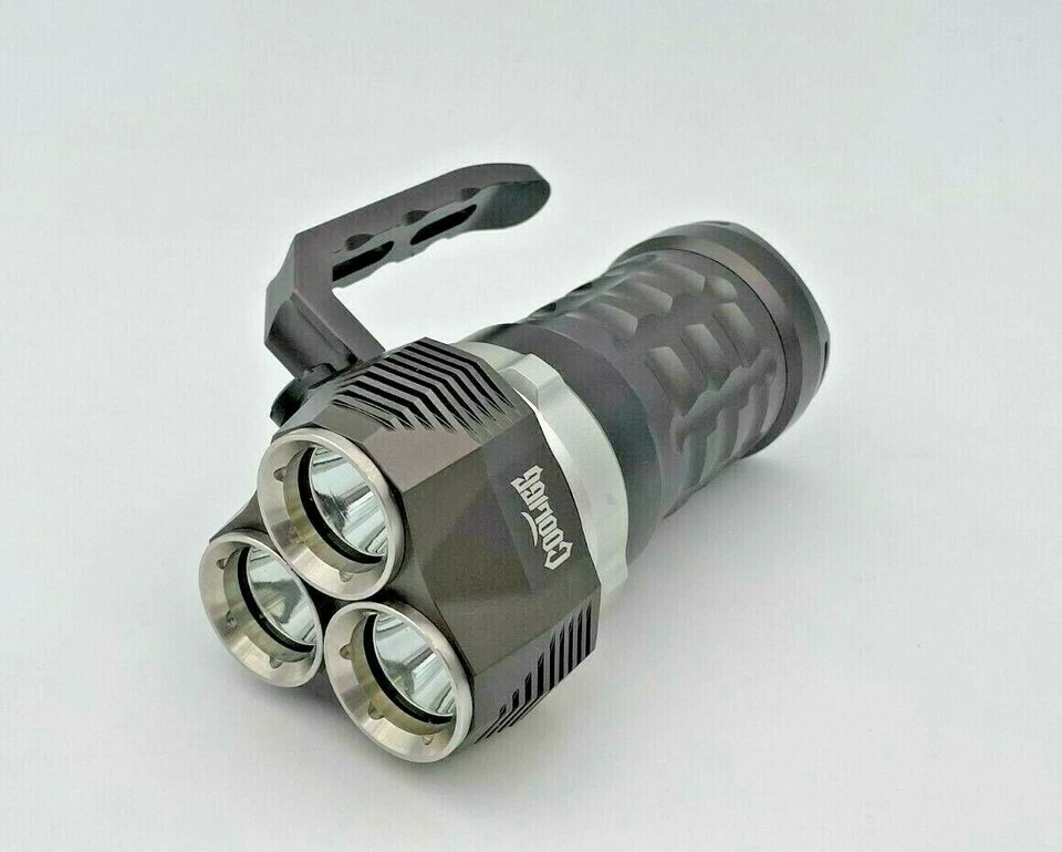 💲Cooligg 1200 lumen 3x Cree XM-L T6 LED torcia subacquea lampada torcia impermeabile - Immagine 1 di 4