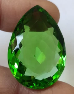AAA+ Large Green Peridot 54.4 Ct. Pear Cut Loose Gemstone Gift for Daughter/ Her - Picture 1 of 10