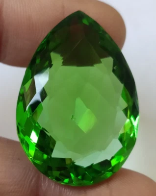 AAA+ Large Green Peridot 54.4 Ct. Pear Cut Loose Gemstone Gift for Daughter/ Her - Image 1 of 4