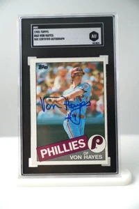 1985 Topps Mini Von Hayes #68 SGC - CERTIFIED AUTOGRAPH - Picture 1 of 2