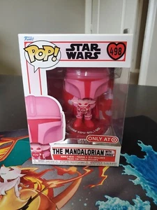 Funko Star Wars #498 The Mandalorian with Grogu Valentine's Day Target Exclusive - Picture 1 of 6