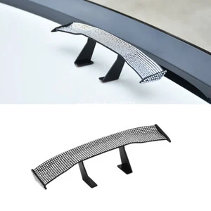 Universal Bling Mini Spoiler Car Auto Rear Tail Decoration Spoiler Wing White - Picture 1 of 9