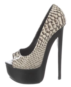 Giuseppe Zanotti Plateau-Heels mit Schlangenlederprägung Größe 8,5 38,5 - Bild 1 von 5