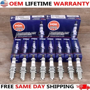 Set of 8 NGK BKR8EIX Iridium Spark Plugs Racing Colder Genuine 2668 USA - Picture 1 of 6