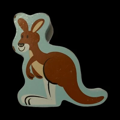 Melissa & Doug Noah's Ark Shape Sorter Wooden Block Part Piece Kangaroo - Image 1 of 2