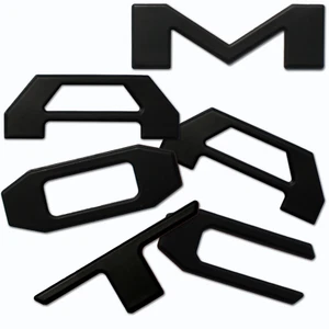 Tailgate Inserts Letters MATTE BLACK for 2014-2023 Truck 3D Raised Badge Emblem - Picture 1 of 5