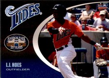 2012 Norfolk Tides Choice #19 L.J. Hoes Mitchellville Maryland MD Baseball Card