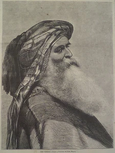 THE ARAB BEDOUIN SHEIKH HARPER'S WEEKLY 1870 - Picture 1 of 2
