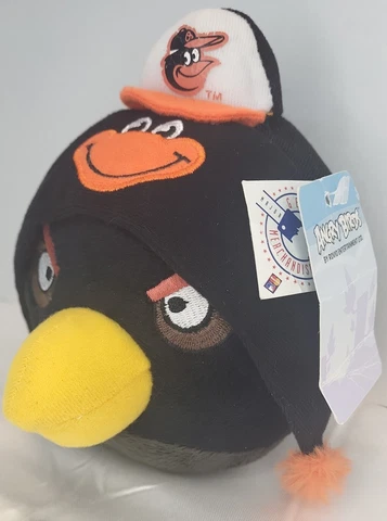 Baltimore Orioles MLB Angry Birds 6" Black Plush Commonwealth Toy 2014 Rovio Cover