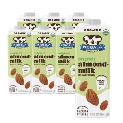 Mooala Original Almondmilk Pack of 6 Organic Dairy Free 33.8 Fl Oz Each - Image 1 of 4