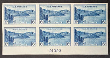 US Stamps, Scott #761 6c 1935 "National Parks Year Issue" plate block of 6 M/NH