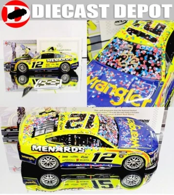 Autografado Ryan Blaney 2022 Menards / Wrangler All-Star Race Win 1:24 ACTION - Imagem 1 de 4