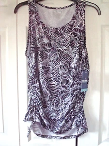 Ladies Leaf Tank Top Black Size Small Reel Legends NWT - Picture 1 of 2