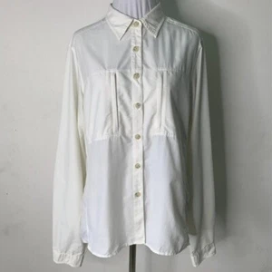 Exofficio Women's White Long Sleeve Button Front Shirt Outdoors Size Large - Picture 1 of 16