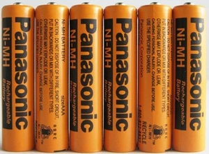 Panasonic HHR-75AAA/B-6 Ni-MH Rechargeable Battery for Cordless Phones, 700... - Picture 1 of 1