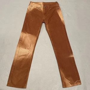 Levi’s Corduroy Trousers Mens W30 L32 Brown Bleach Faded Customised Distressesd - Picture 1 of 11
