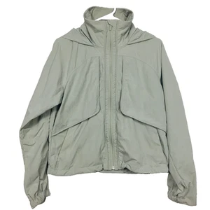 Lululemon Always Effortless Jacket Women's 4 Green Windbreaker Hooded (STAINS) - Picture 1 of 20