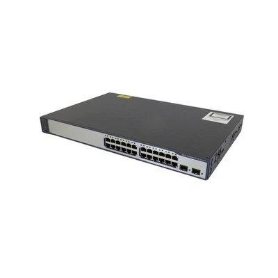 Cisco WS-C3750V2-24TS-S 3750V2 24 10/100 + 2 SFP Network Switch - Image 1 of 3