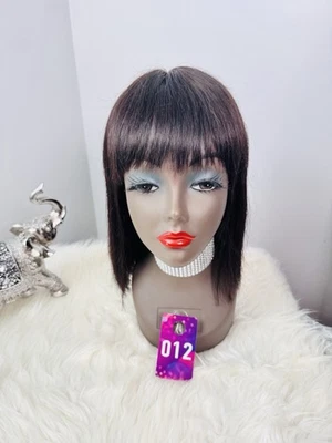 3 * 1 Кружевная челка стиль /12 в /1B цвет/100% человеческих волос/может быть окрашен в любой цвет 🔥 - Изображение 1 из 4