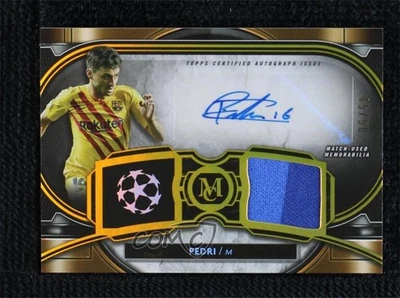 2021-22 Topps Museum Collection UCL Relics Gold /50 Pedri #MAR-P Auto - Image 1 of 2