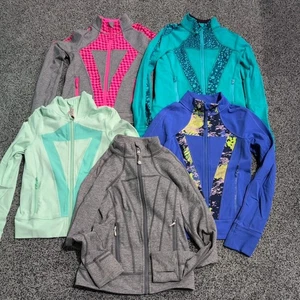 Ivivva by Lululemon girls size 8 SET Perfect Your Practice Jacket Full Zip LOT 5 - Picture 1 of 17