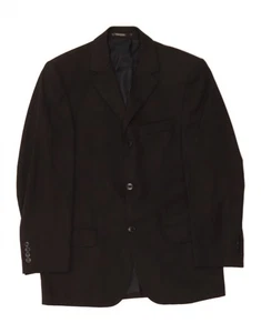 PIERRE CARDIN Mens 3 Button Blazer Jacket UK 36 Small Black Wool DJ30 - Picture 1 of 4