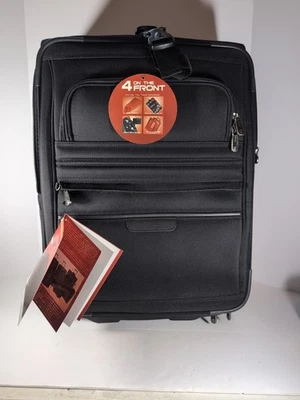 Atlantic Professional Expandable Softside 24" Upright Luggage Suitcase Black NEW - Image 1 of 4