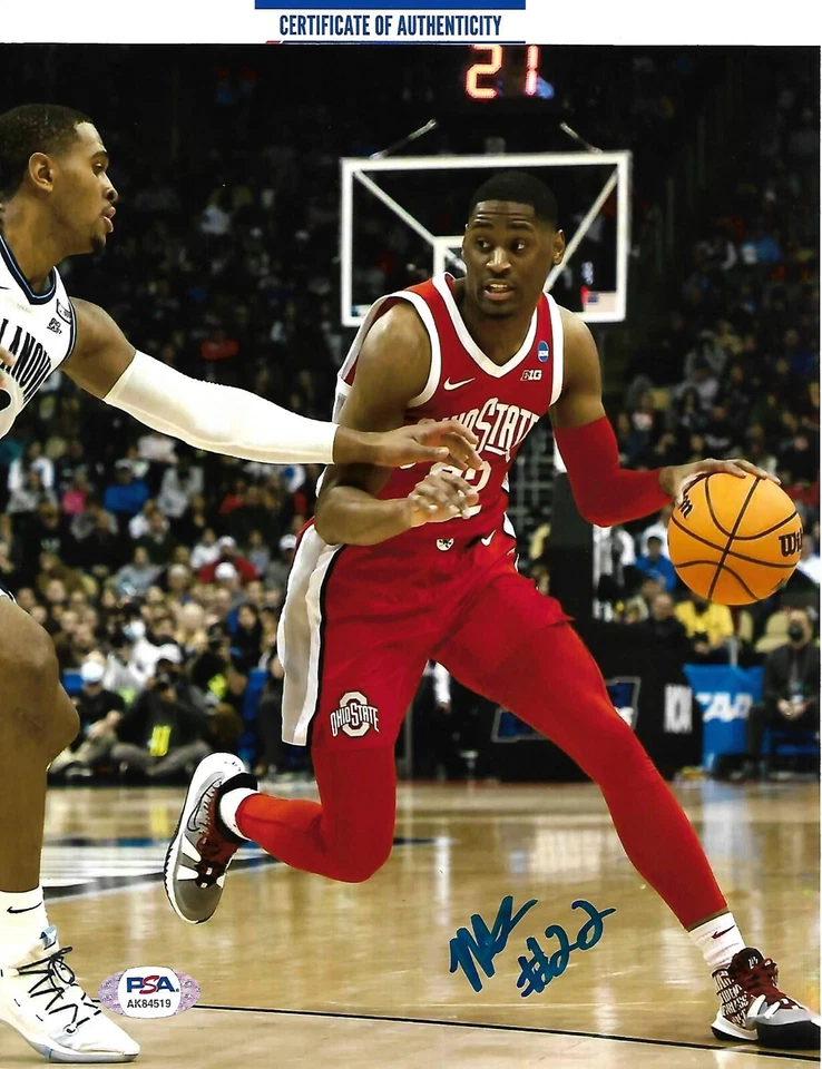 MALAKI BRANHAM signed OHIO STATE BUCKEYES 8X10 photo SPURS w/ COA PSA AK84519 - Image 1 of 1