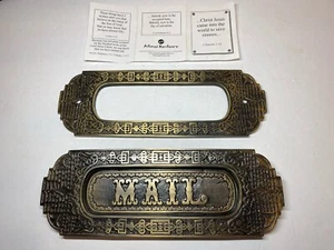 Adonai Hardware Decorative Brass Door Mail Slot - Picture 1 of 10