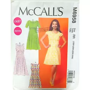 B40 to B46 Easy Sewing Pattern for Short Sleeve Dress - McCall's M6958 - Picture 1 of 5
