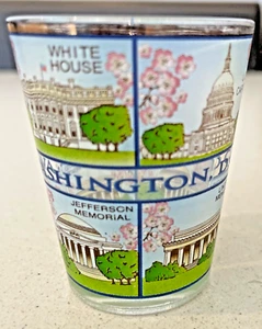VINTAGE VERY RARE Washington DC Short Shot Glass Souvenir Collection GoldTrim ๐ซ - Picture 1 of 14