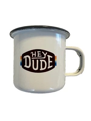 Hey Dude ~ Texas ~ Flag ~ Tin ~ Mug  ~ Cup White  ~RARE! - Image 1 of 4