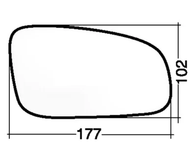 Volvo S60 - S80 - V70 Fino AL 2005 Vetro Specchio Retrovisore DX Destro Passegg. - Immagine 1 di 4